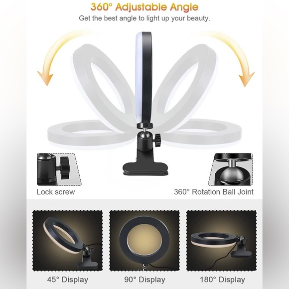 Selfie Ring Light with Clamp Mount - Picture 4 of 7